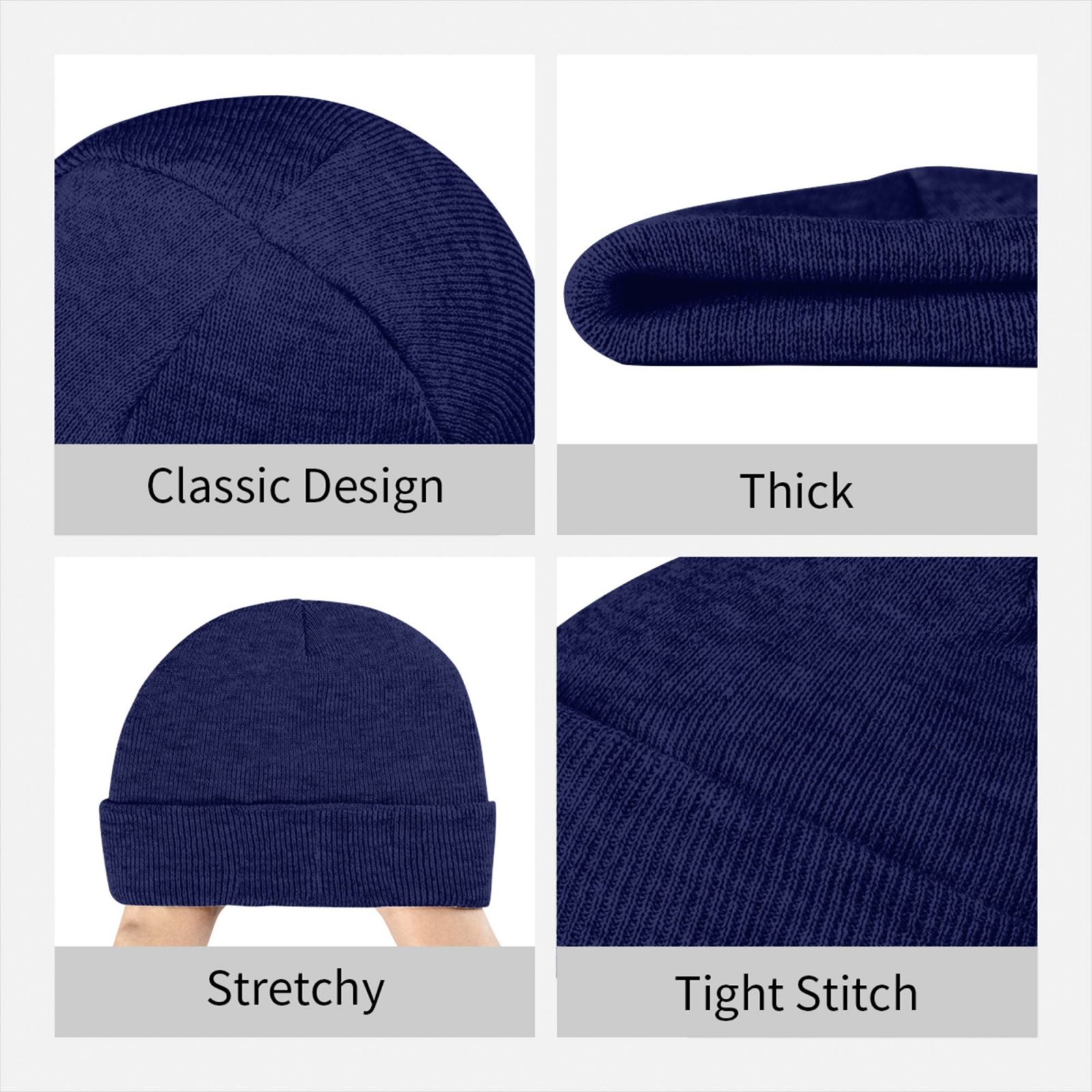 Bonnet personnalisé, bonnet d’ - Beanie Cuffed Knit avis et prix